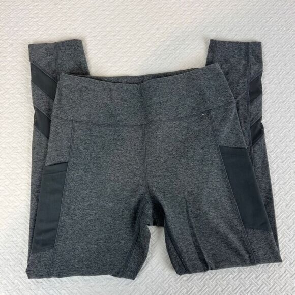 Mondetta Women's Medium Grey Vented Ankle Athletic Leggings Athleisure Stretch - Picture 4 of 10